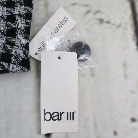 Bar III Suit Separates Houndstooth Jacket - Picture 7 of 9